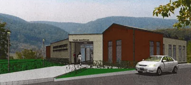 Тримерна визуализация на източна фасада на бъдещия център в Шумен 