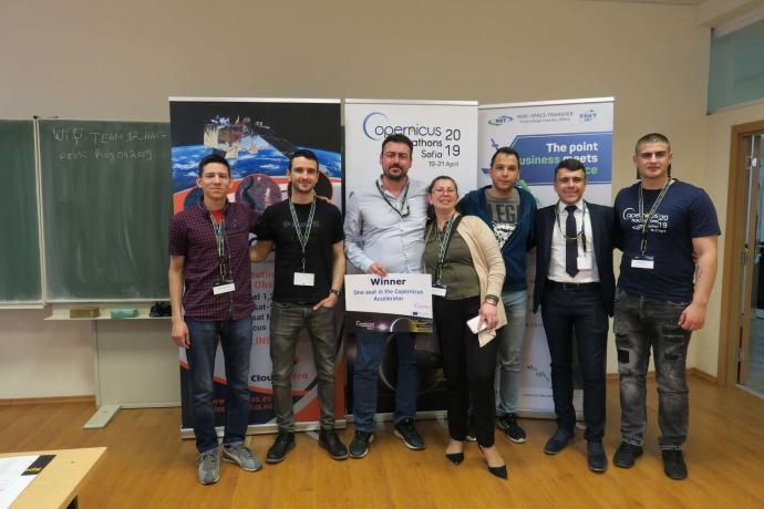 Победители в хакатона Copernicus Hackathon Sofia 2019