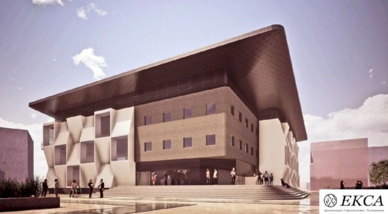 Обемно фасадно решение на фирмата „ЕСПА“ за бъдещата сграда на ЦВП УНИТе в кампус Лозенец на СУ. Главният пешеходен подход към сградата се осъществява от северната част откъм ФМИ. 